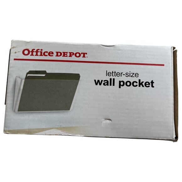 Office Depot Letter-Size Wall Pocket Clear 1 Count Stackable File Holder - Picture 5 of 6